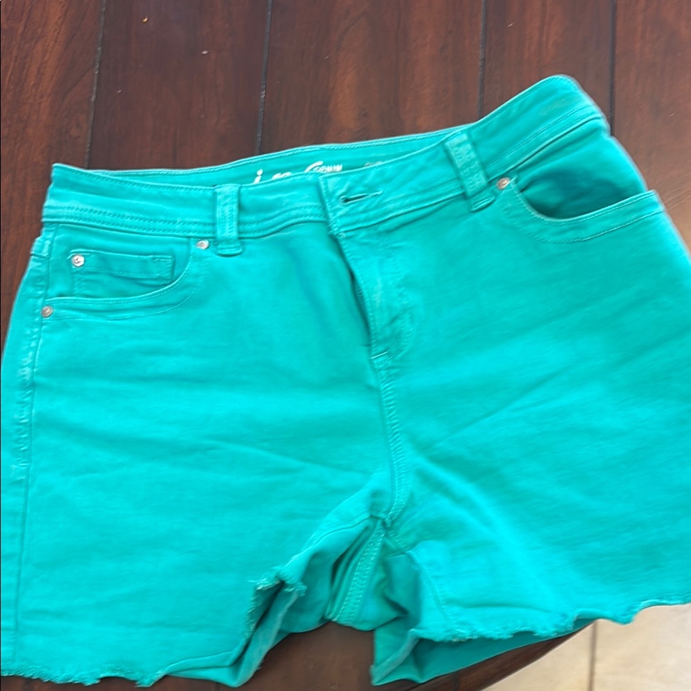 INC International Concepts Green High Waist Shorts